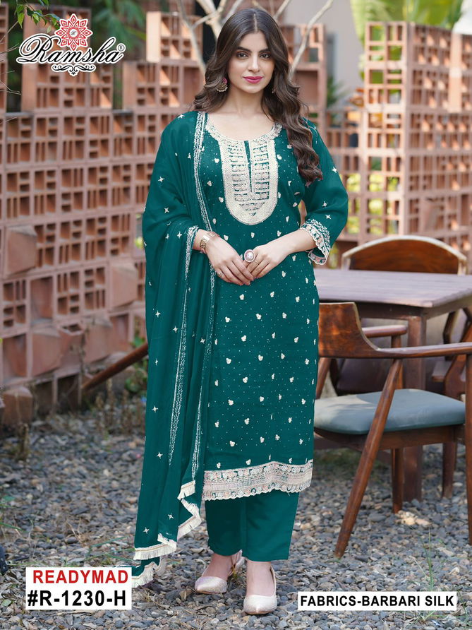 R 1230 Nx By Ramsha Barbari Pakistani Readymade Suits Exporters In India